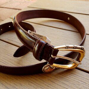 BNWT FOSSIL leather in mink with studded embellishments bling (L)